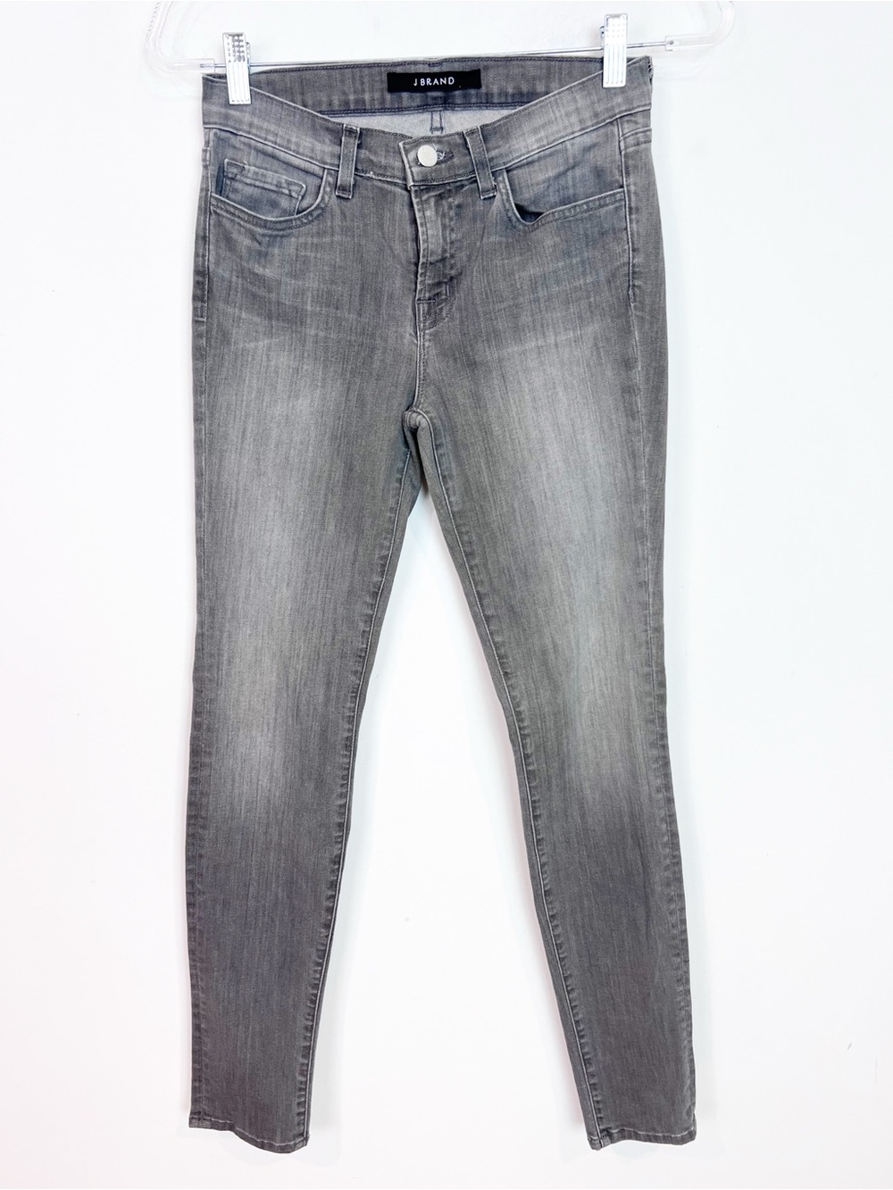 J. BRAND GRAY SKINNY MID RISE JEANS WOMENS SZ 27